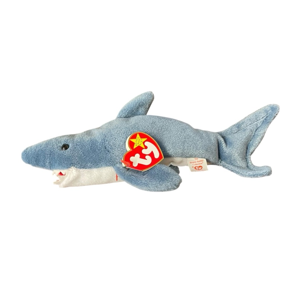 TY Beanie Baby - Crunch the Shark (10.5 inch) - MWMTs Stuffed Animal Toy‎